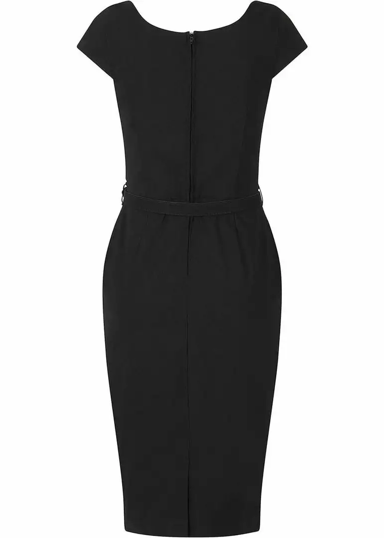 New In Hell Bunny Miss Muffet Spider 50's Pencil Dress Black 8 New In Hell Bunny Miss Muffet Spider 50's Pencil Dress Black