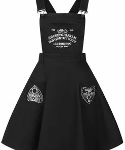 Hell Bunny Samara Ouija 60's Pinafore Dress Black