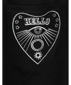 Hell Bunny Samara Ouija 60's Pinafore Dress Black 8 Hell Bunny Samara Ouija 60's Pinafore Dress Black