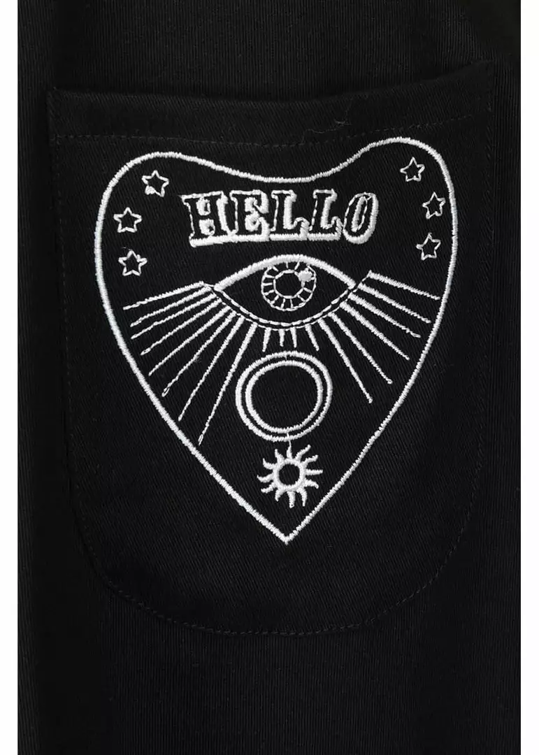 Hell Bunny Samara Ouija 60's Pinafore Dress Black 5 Hell Bunny Samara Ouija 60's Pinafore Dress Black