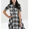 New In Hell Bunny Eddystone 50's Mid Swing Dress Grey 1 New In Hell Bunny Eddystone 50's Mid Swing Dress Grey