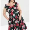 New In Hell Bunny Ruby Roses 50's Swing Dress Black