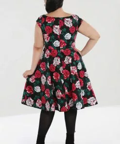 New In Hell Bunny Ruby Roses 50's Swing Dress Black 17 New In Hell Bunny Ruby Roses 50's Swing Dress Black