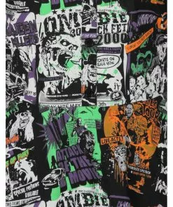 New In Hell Bunny Be Afraid Halloween 60's Mini Dress Multi