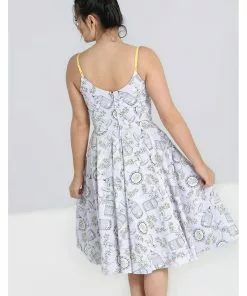 New In Hell Bunny Birdcage 50's Swing Dress Lavender 11 New In Hell Bunny Birdcage 50's Swing Dress Lavender