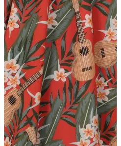 Hell Bunny Ukulele 50's Swing Dress Orange New In 23 Hell Bunny Ukulele 50's Swing Dress Orange New In