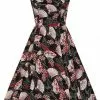 Hell Bunny Lanah Fan 50's Swing Dress Black 2 Hell Bunny Lanah Fan 50's Swing Dress Black