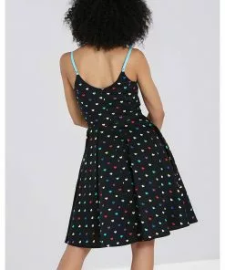 Hell Bunny True Love Hearts Mid 50's Swing Dress Black 13 Hell Bunny True Love Hearts Mid 50's Swing Dress Black