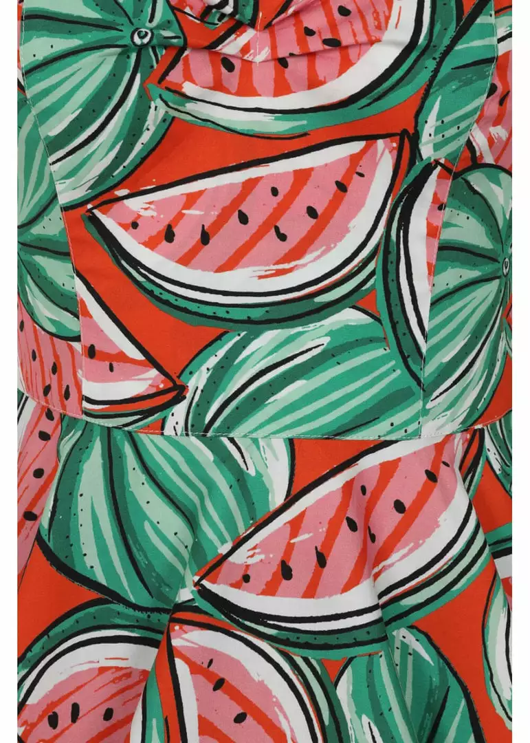 New In Hell Bunny Melonie 50's Swing Dress Orange 12 New In Hell Bunny Melonie 50's Swing Dress Orange