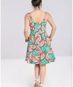 New In Hell Bunny Melonie 50's Swing Dress Orange 18 New In Hell Bunny Melonie 50's Swing Dress Orange