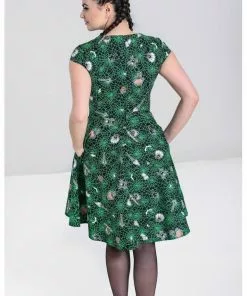Hell Bunny Hex Spiderweb 50's Mid Swing Dress Black New In 13 Hell Bunny Hex Spiderweb 50's Mid Swing Dress Black New In