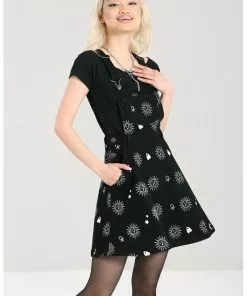 New In Hell Bunny Oculus Pinafore 60's Dress Black 11 New In Hell Bunny Oculus Pinafore 60's Dress Black