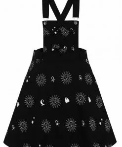 New In Hell Bunny Oculus Pinafore 60's Dress Black