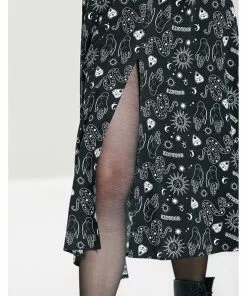 New In Hell Bunny Hello Goodbye Ouija 70's Dress Black 19 New In Hell Bunny Hello Goodbye Ouija 70's Dress Black