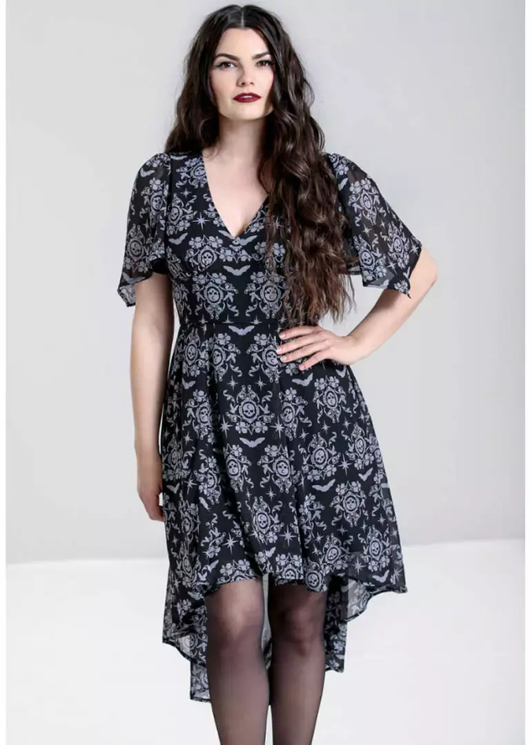 Hell Bunny Lost Whispers 70's Dress Black 3 Hell Bunny Lost Whispers 70's Dress Black