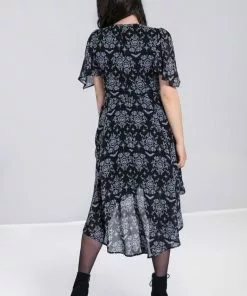 Hell Bunny Lost Whispers 70's Dress Black 15 Hell Bunny Lost Whispers 70's Dress Black