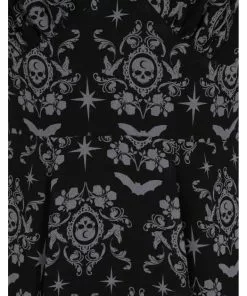 Hell Bunny Lost Whispers 70's Dress Black