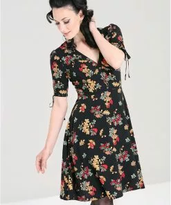 Hell Bunny Aurelia Mid 40's A-Line Dress Black