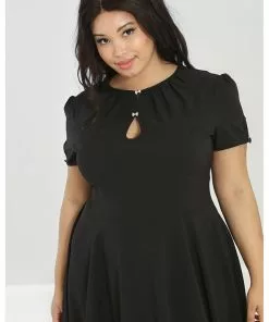 Hell Bunny Riley 40's Swing Dress Black New In