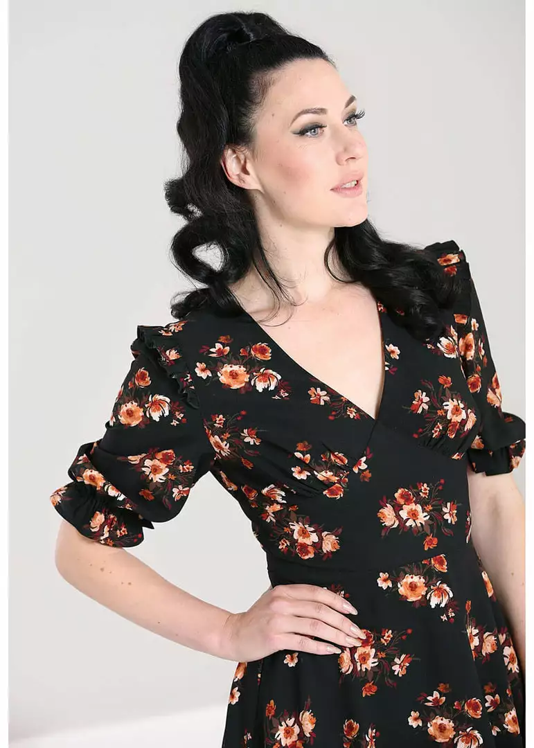 Hell Bunny Orla 40's Dress Black New In 7 Hell Bunny Orla 40's Dress Black New In