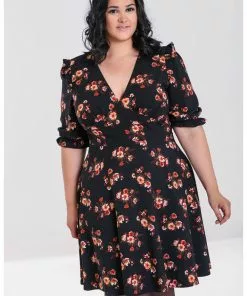 Hell Bunny Orla 40's Dress Black New In 18 Hell Bunny Orla 40's Dress Black New In