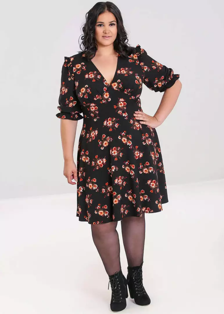 Hell Bunny Orla 40's Dress Black New In 12 Hell Bunny Orla 40's Dress Black New In