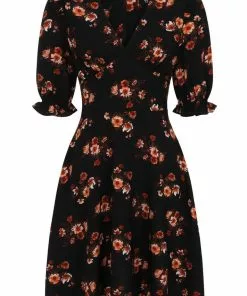 Hell Bunny Orla 40's Dress Black New In