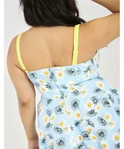 New In Hell Bunny Daisy 50's Swing Dress Blue 14 New In Hell Bunny Daisy 50's Swing Dress Blue