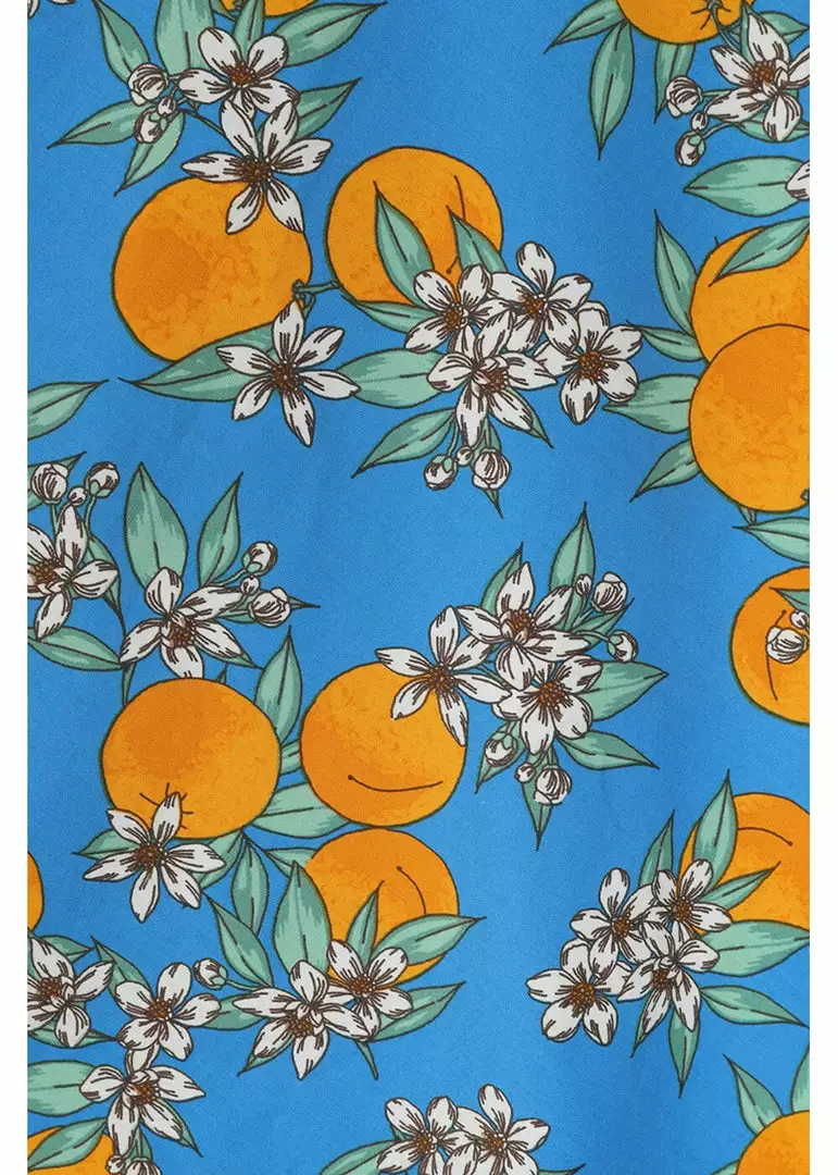 Hell Bunny Valencia Oranges 50's Swing Dress Blue 11 Hell Bunny Valencia Oranges 50's Swing Dress Blue