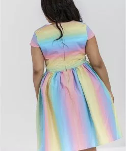 New In Hell Bunny Halo Ombre Rainbow 50's Swing Dress Multi 15 New In Hell Bunny Halo Ombre Rainbow 50's Swing Dress Multi