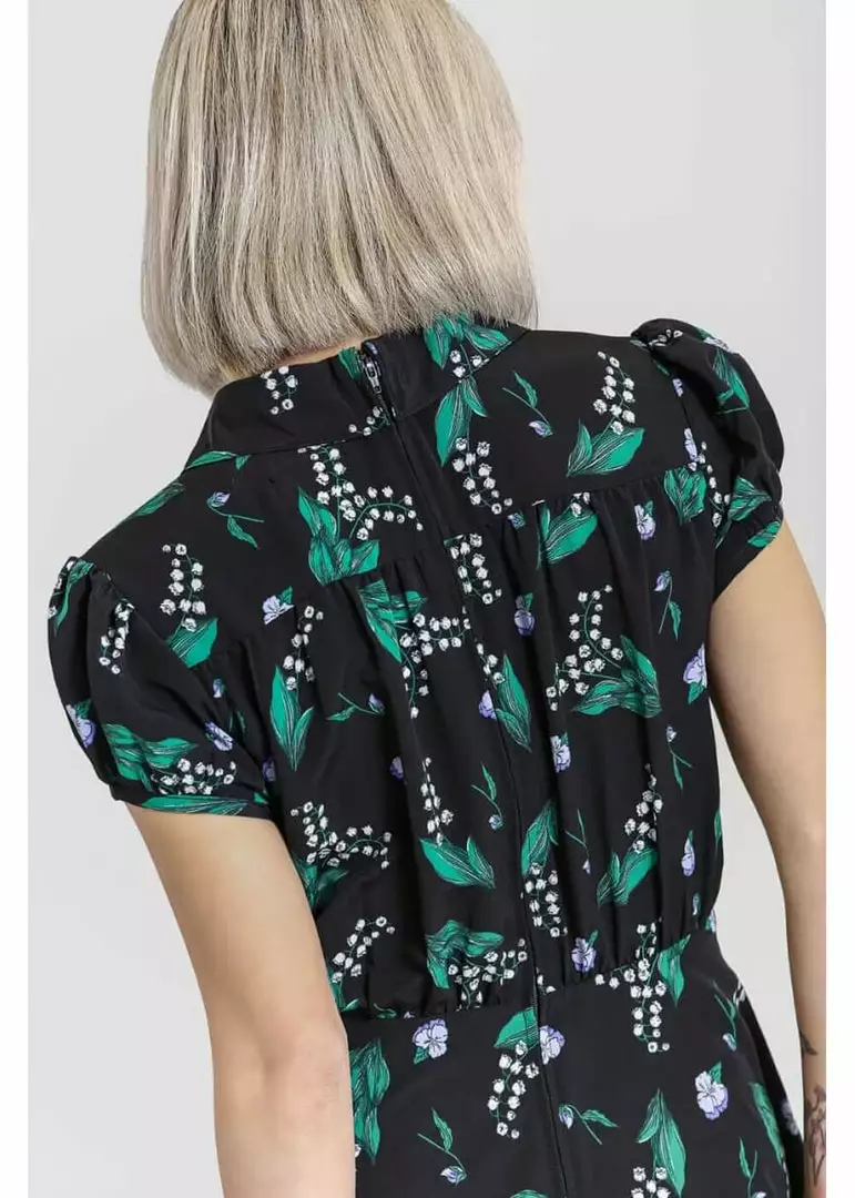 New In Hell Bunny Good Luck 40's Midi Dress Black 7 New In Hell Bunny Good Luck 40's Midi Dress Black