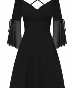 New In Hell Bunny Zelena 70's Dress Black