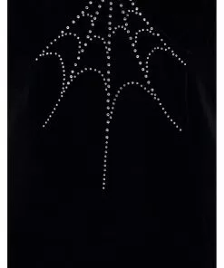 Hell Bunny Morticia Spiderweb Velvet 40's Dress Black 14 Hell Bunny Morticia Spiderweb Velvet 40's Dress Black