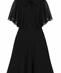 Hell Bunny Isabelle 70's Dress Black