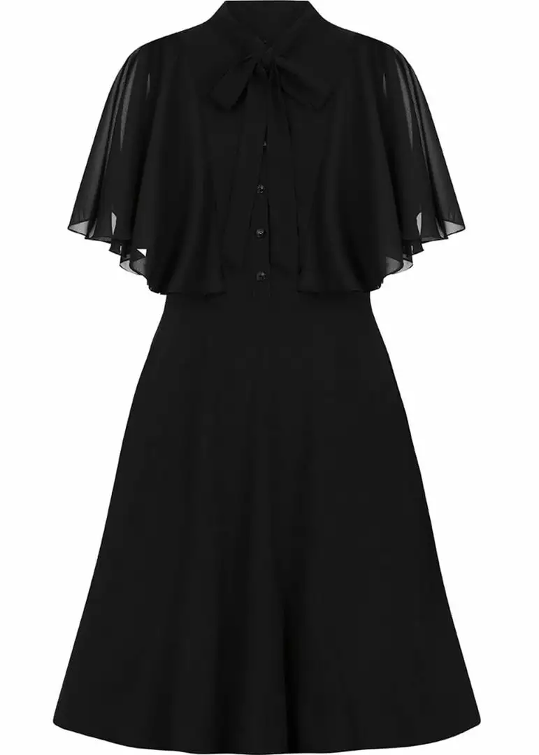 Hell Bunny Isabelle 70's Dress Black 3 Hell Bunny Isabelle 70's Dress Black