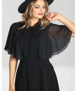 Hell Bunny Isabelle 70's Dress Black