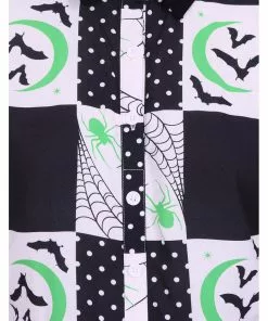 New In Hell Bunny Annie Bats 60's Mini Dress Black White 15 New In Hell Bunny Annie Bats 60's Mini Dress Black White