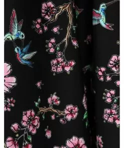 Hell Bunny Madison Hummingbird 50's Swing Skirt Black 17 Hell Bunny Madison Hummingbird 50's Swing Skirt Black