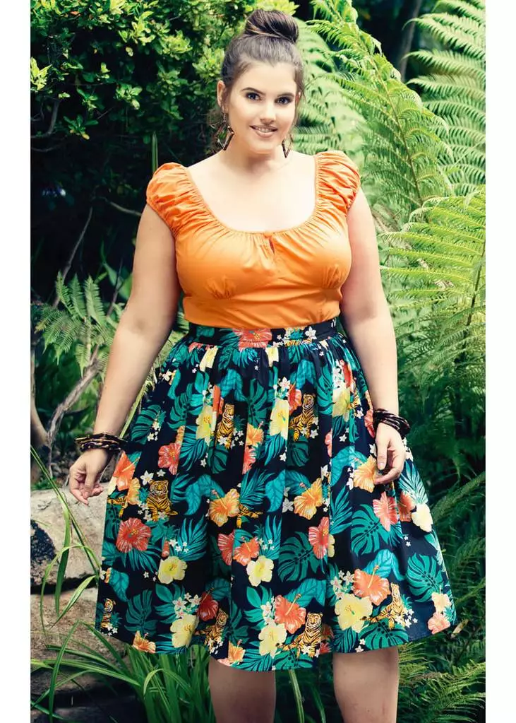 Hell Bunny Bali Jungle 50's Swing Skirt Black New In 4 Hell Bunny Bali Jungle 50's Swing Skirt Black New In