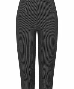 New In Hell Bunny Jack Bat Capri Trousers Black