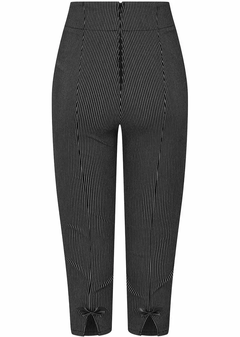 New In Hell Bunny Jack Bat Capri Trousers Black 6 New In Hell Bunny Jack Bat Capri Trousers Black