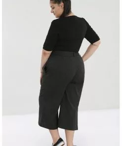 New In Hell Bunny Benny Culottes 60's Trousers Grey 12 New In Hell Bunny Benny Culottes 60's Trousers Grey