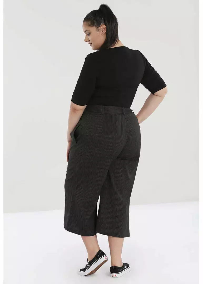 New In Hell Bunny Benny Culottes 60's Trousers Grey 7 New In Hell Bunny Benny Culottes 60's Trousers Grey