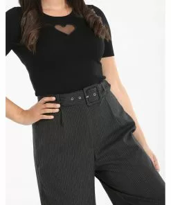 New In Hell Bunny Benny Culottes 60's Trousers Grey 10 New In Hell Bunny Benny Culottes 60's Trousers Grey