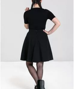 New In Hell Bunny Miss Muffet Spider Skirt Black White 9 New In Hell Bunny Miss Muffet Spider Skirt Black White