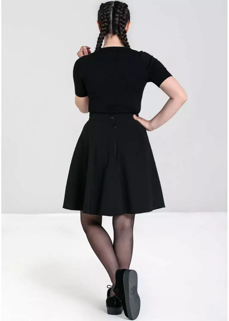 New In Hell Bunny Miss Muffet Spider Skirt Black White 6 New In Hell Bunny Miss Muffet Spider Skirt Black White