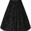 Hell Bunny Infinity Stars 50's Tulle Party Skirt Black