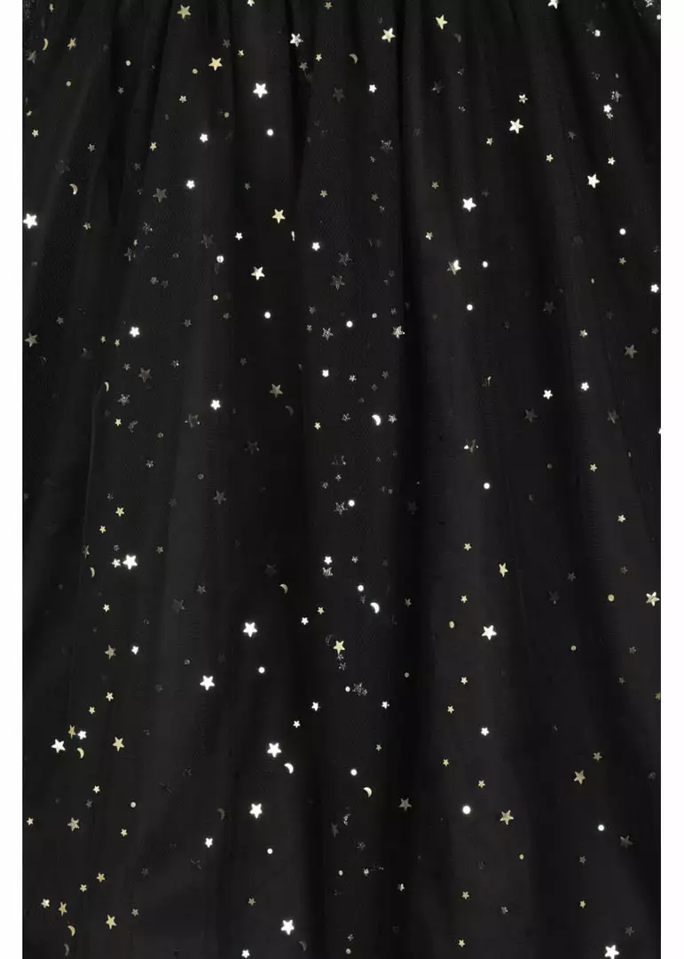 Hell Bunny Infinity Stars 50's Tulle Party Skirt Black 4 Hell Bunny Infinity Stars 50's Tulle Party Skirt Black