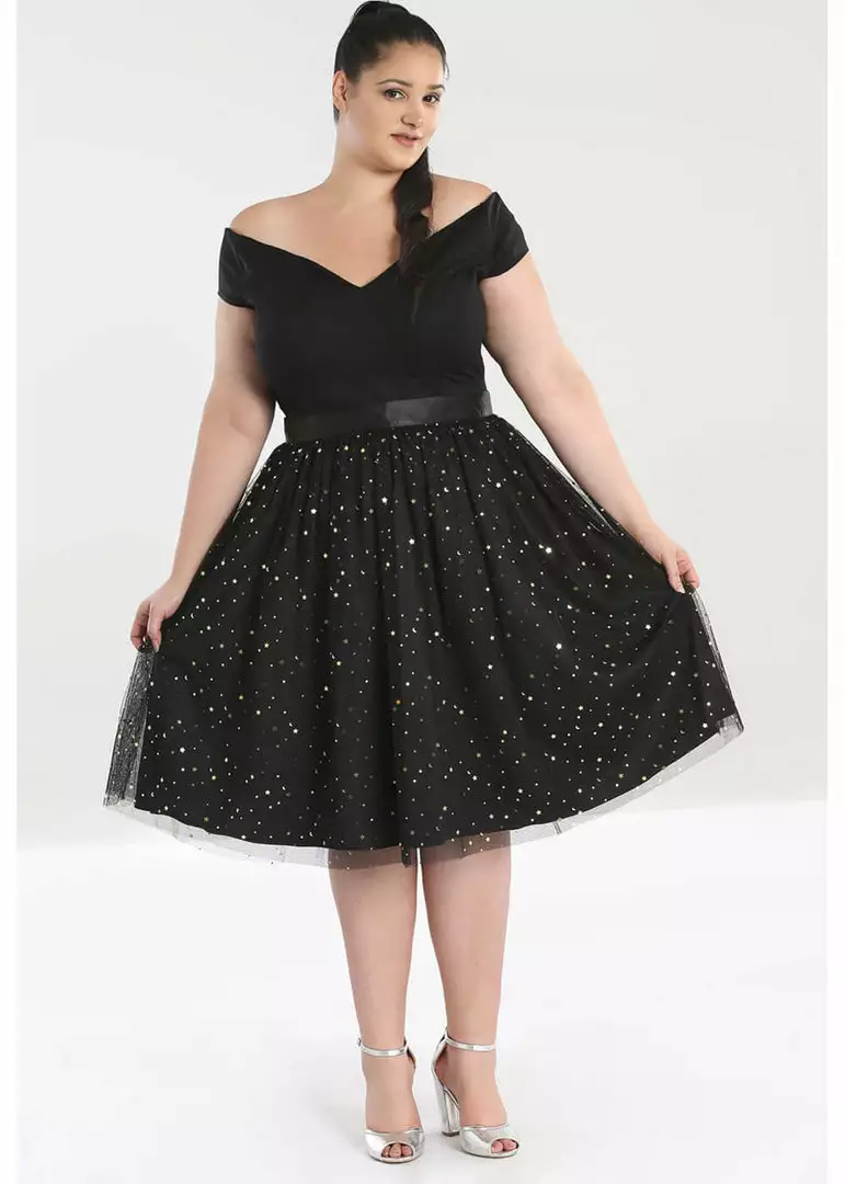 Hell Bunny Infinity Stars 50's Tulle Party Skirt Black 9 Hell Bunny Infinity Stars 50's Tulle Party Skirt Black