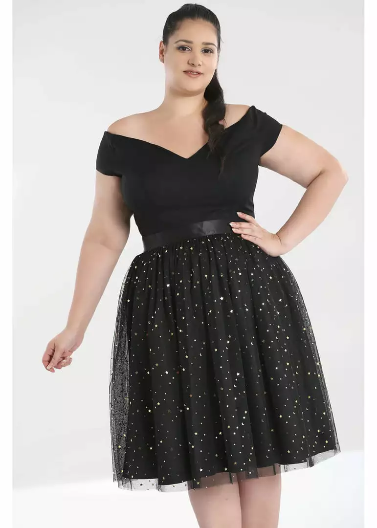 Hell Bunny Infinity Stars 50's Tulle Party Skirt Black 5 Hell Bunny Infinity Stars 50's Tulle Party Skirt Black